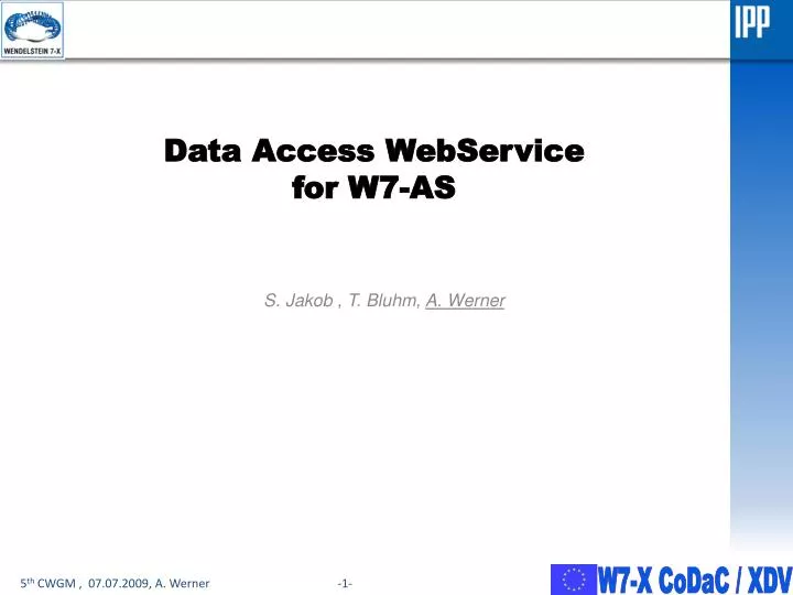 data access webservice for w7 as
