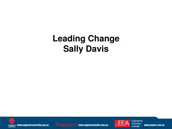 leading change sally davis