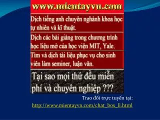 trao i tr c tuy n t i http www mientayvn com chat box li html