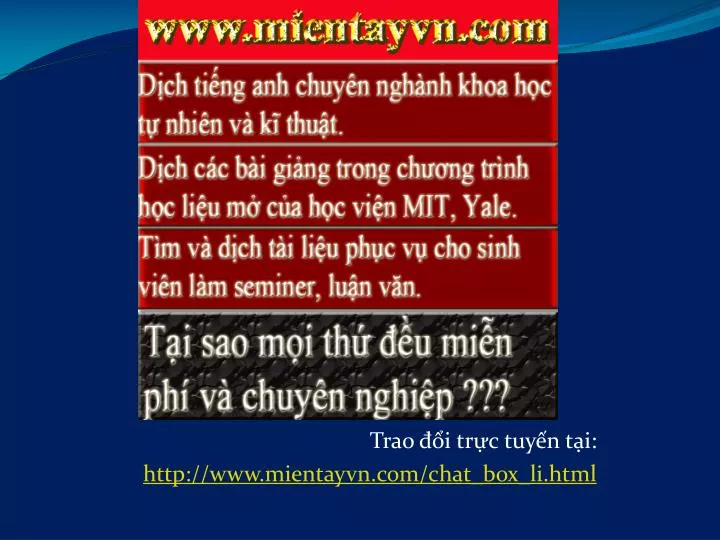 trao i tr c tuy n t i http www mientayvn com chat box li html