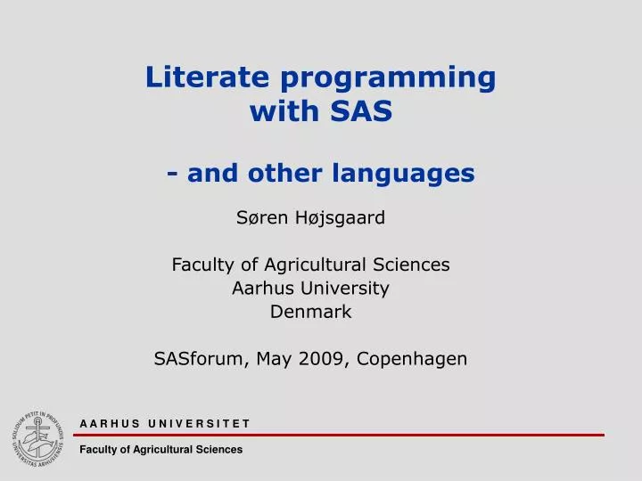 literate programming with sas and other languages