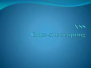 xss cross site scripting