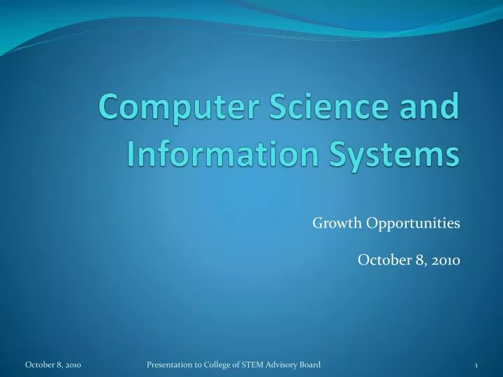 computer science and information systems
