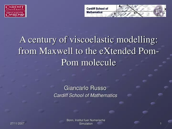 a century of viscoelastic modelling from maxwell to the extended pom pom molecule