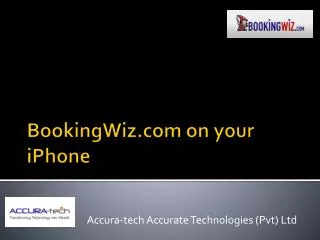 BookingWiz on your iPhone