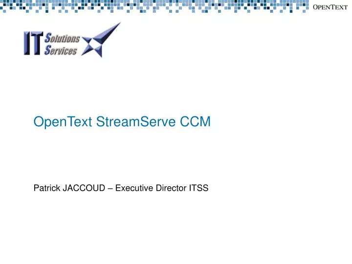 opentext streamserve ccm