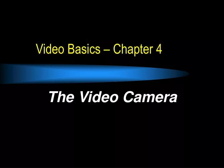 the video camera