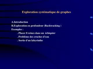 exploration syst matique de graphes