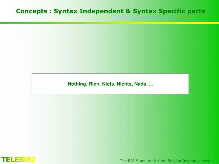 concepts syntax independent syntax specific parts