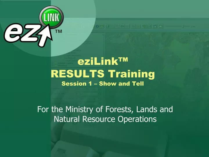 ezilink results training session 1 show and tell