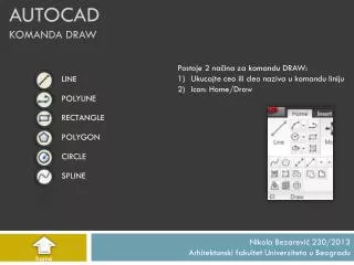 autocad komanda draw