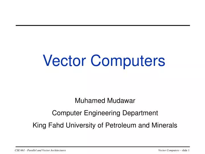 vector computers