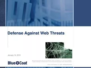 Defense Against Web Threats