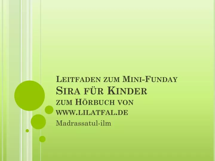 leitfaden zum mini funday sira f r kinder zum h rbuch von www lilatfal de