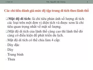 c c ch ti u nh gi m c t p trung di t ch theo l nh th