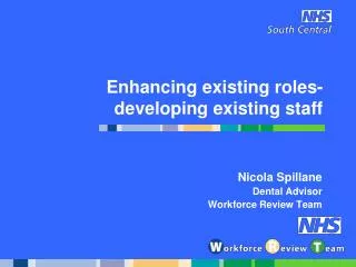 Enhancing existing roles-developing existing staff