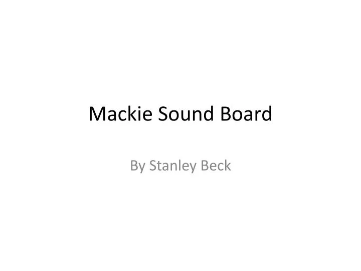 mackie sound board