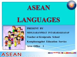 PRESENT BY MISS.SARANPHAT INTARARAKSASAP Teacher at Kruipradu School
