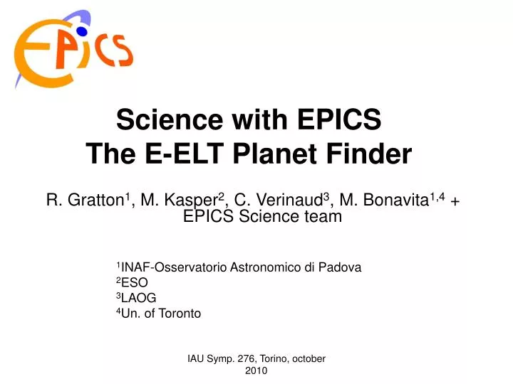science with epics the e elt planet finder
