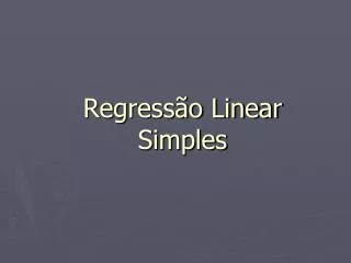 regress o linear simples
