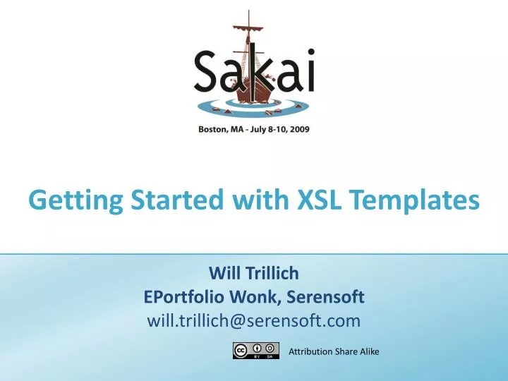 getting started with xsl templates