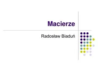 macierze