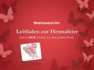 leitfaden zur hennafeier