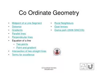 Co Ordinate Geometry