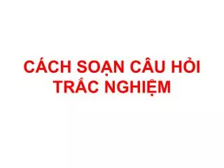 c ch so n c u h i tr c nghi m