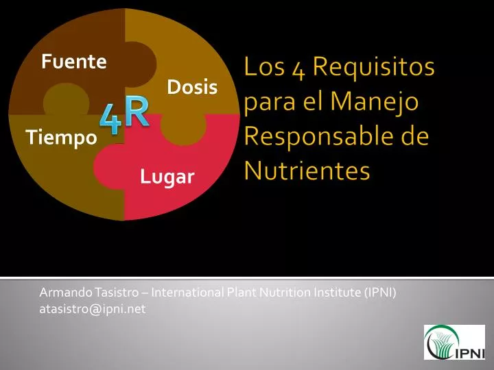 armando tasistro international plant nutrition institute ipni atasistro@ipni net