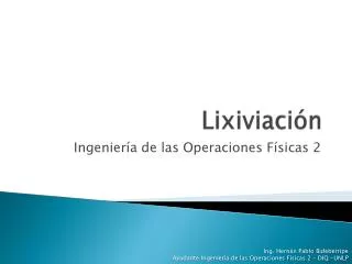 lixiviaci n