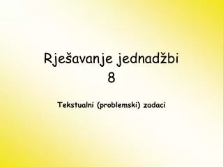 rje avanje jednad bi 8