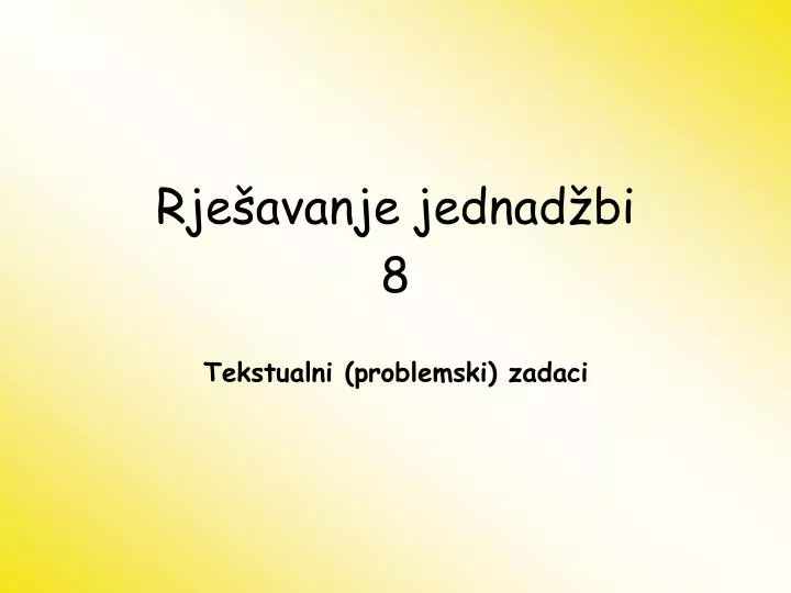 rje avanje jednad bi 8