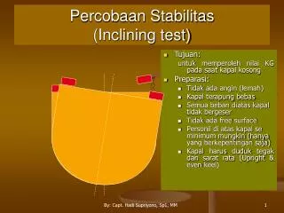 percobaan stabilitas inclining test