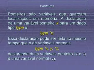 ponteiros