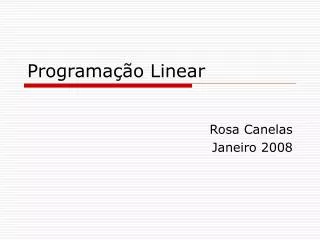 programa o linear