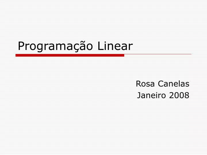 programa o linear