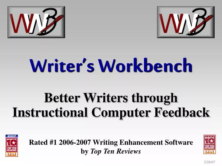 writer s workbench better writers through instructional computer feedback