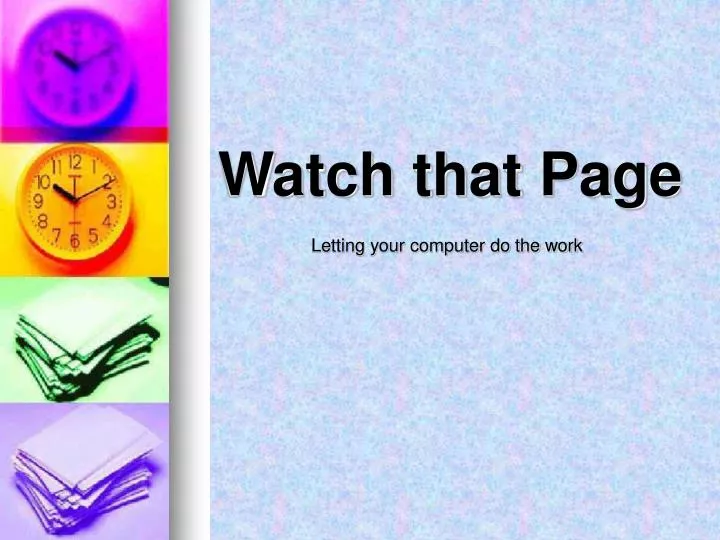 watch that page