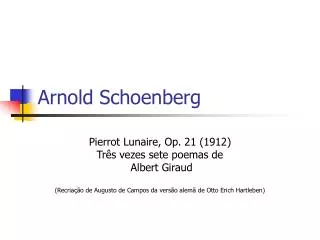arnold schoenberg