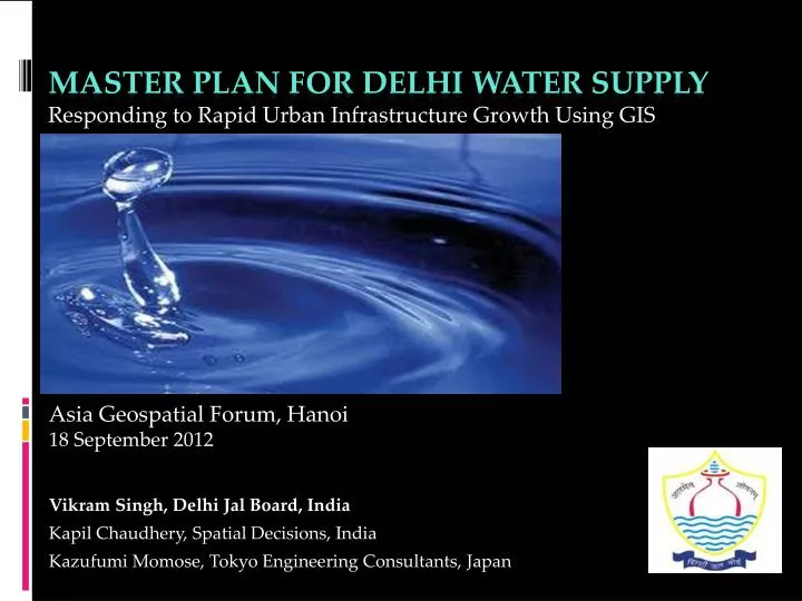 master plan for delhi water supply responding to rapid urban infrastructure growth using gis