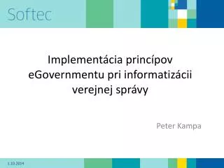 implement cia princ pov egovernmentu pri informatiz cii verejnej spr vy