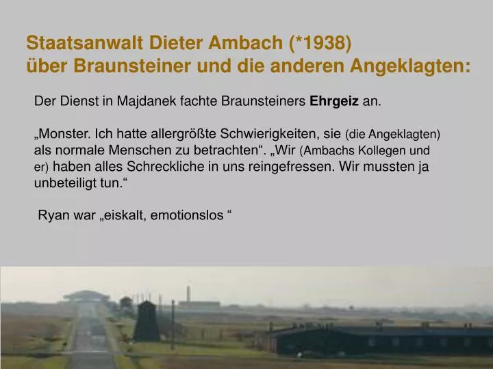 staatsanwalt dieter ambach 1938 ber braunsteiner und die anderen angeklagten