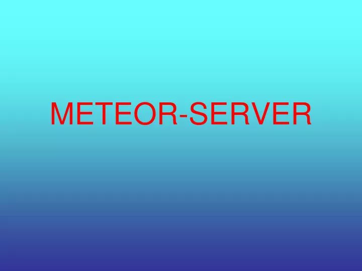 meteor server