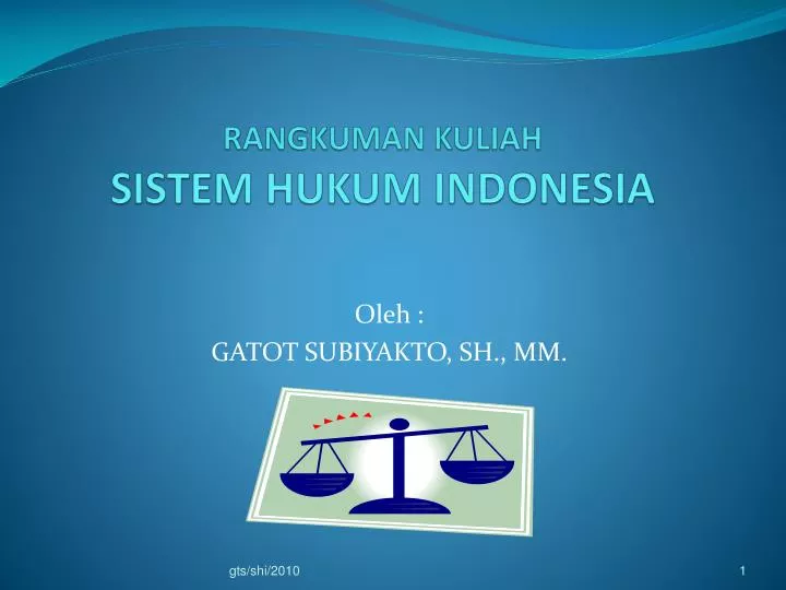 rangkuman kuliah sistem hukum indonesia