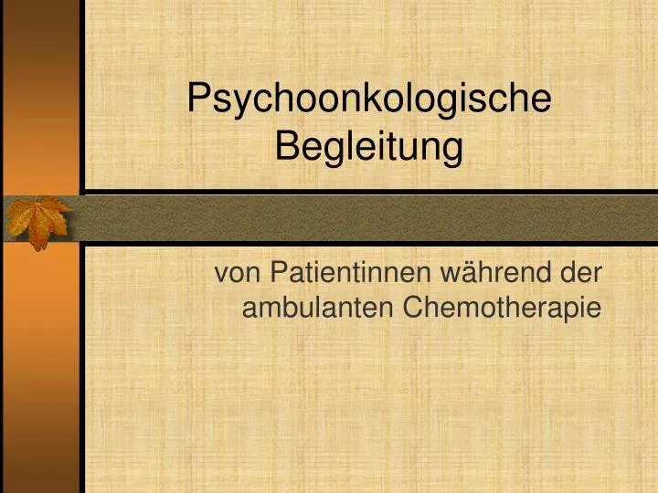 psychoonkologische begleitung