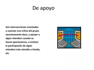 de apoyo