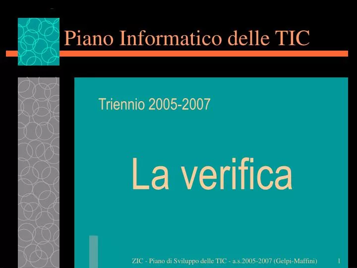 piano informatico delle tic