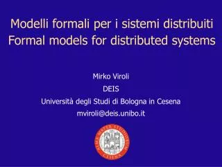 modelli formali per i sistemi distribuiti