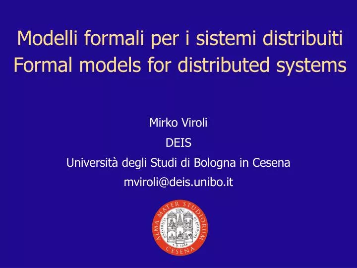 modelli formali per i sistemi distribuiti